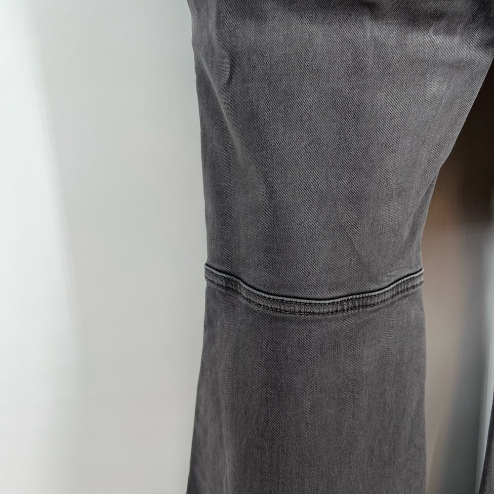 LISTICLE Charcoal Gray Stretch High Rise Flared Bell Bottom Pants Size S Small - Picture 6 of 12